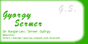 gyorgy sermer business card