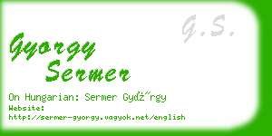 gyorgy sermer business card